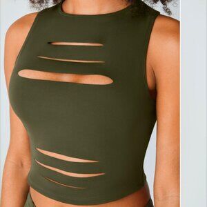 Halara rip style racerback crop
